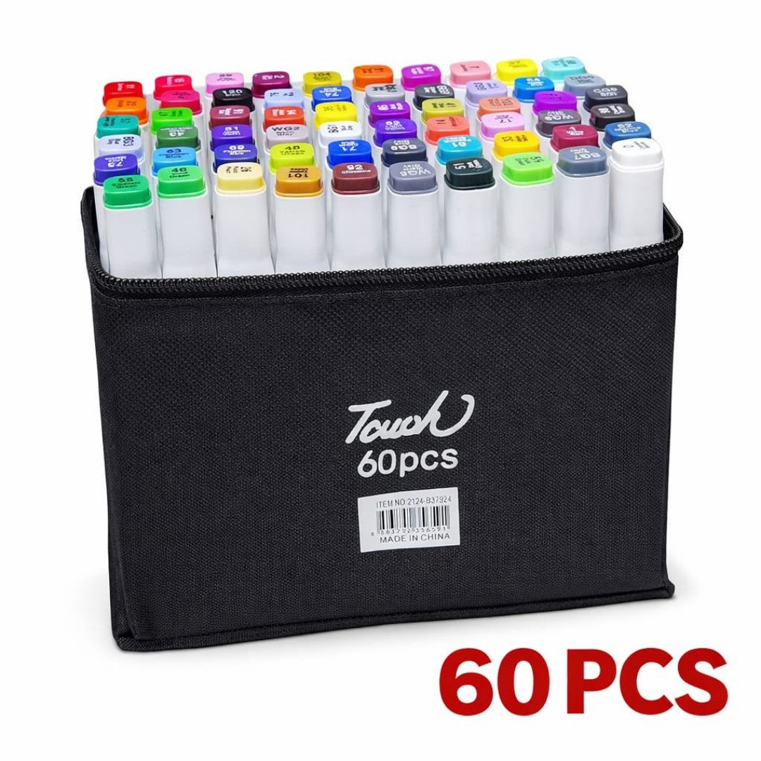 MARCADORES C/ DOBLE PUNTA 60PCS