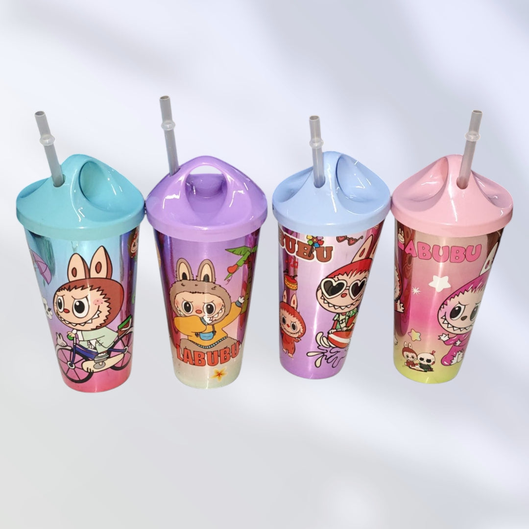 VASOS CON PAJILLA LABUBU AGARRADERA