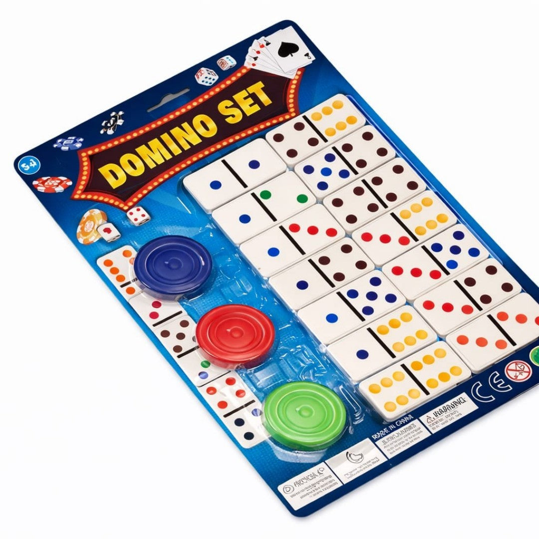 SET DOMINO + FICHA + CUBITOS 3896-29