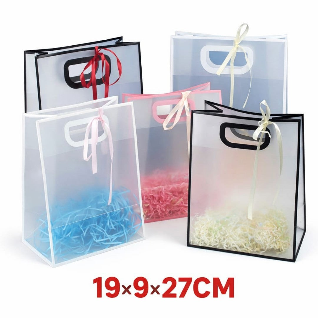 BOLSA REGALO TRANSPALENTE LAZO 19*9*27
