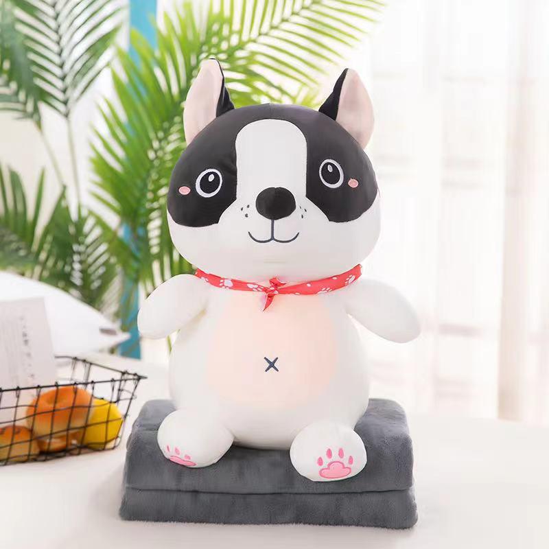 COBIJA ALMOHADA HUSKY NEGRO