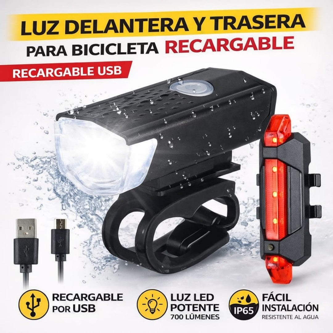 LUCES RECARGABLES PARA BICICLETA 7188
