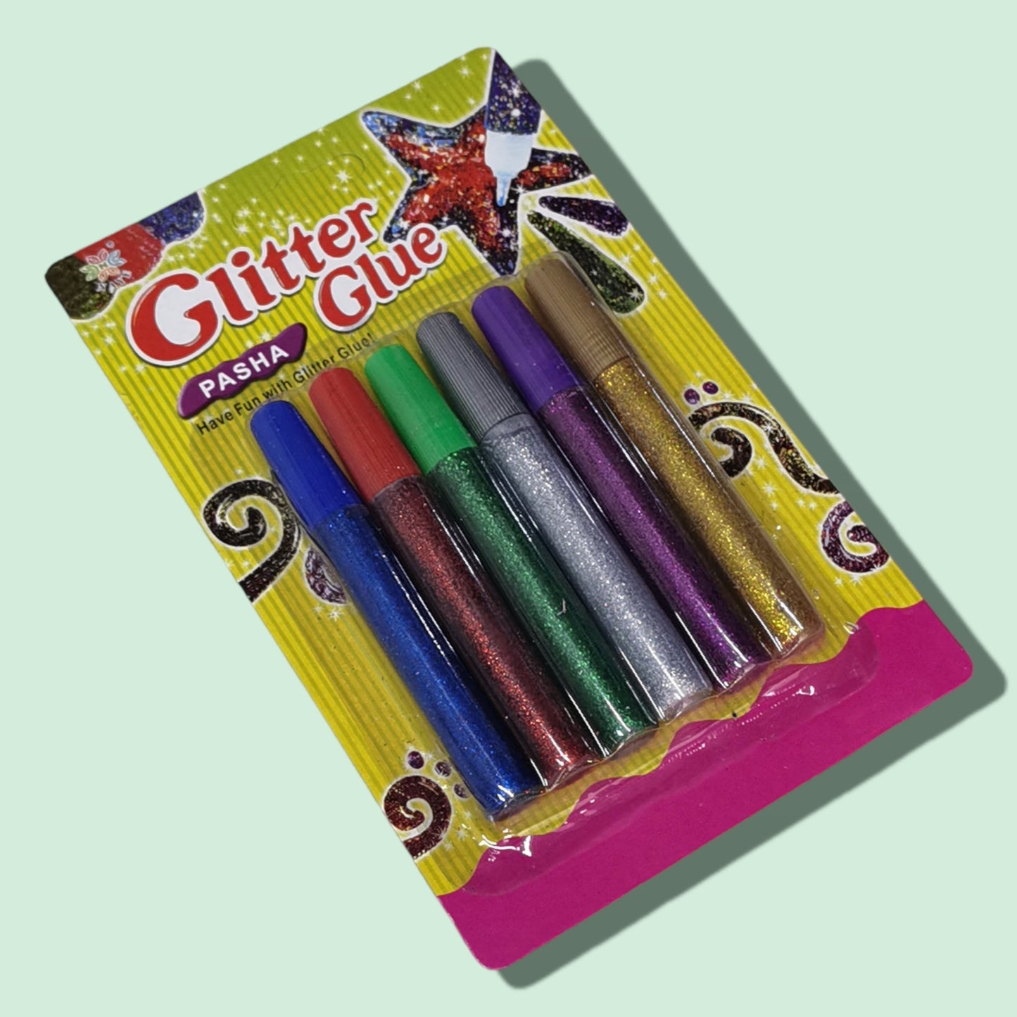 SET GOMA CON ESCARCHA 6PCS 10G