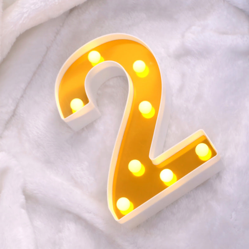 LAMPARA NUMERO LETRA DORADO 0-9 A-Z 16CM