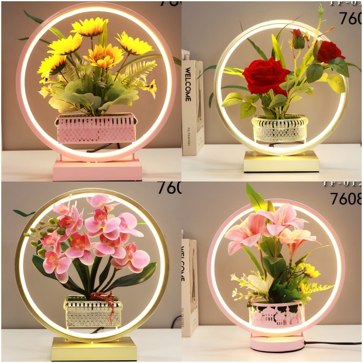 LAMPARA FLOR 25CM