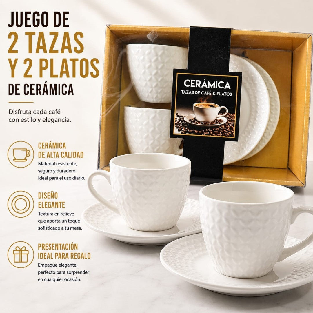 SET JARRA CAFE 2 JARRA+2 PLATO