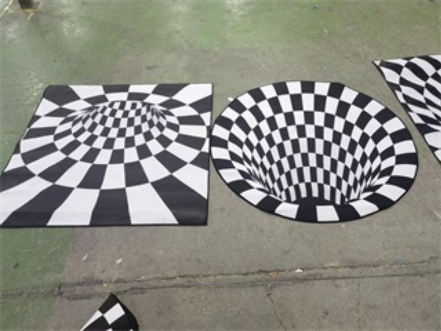 Alfombra 3D vertice de 120 x 120