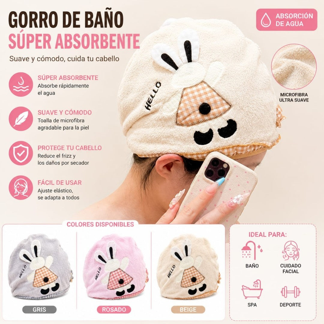 GORRO DE BANO CONEJO 850-3