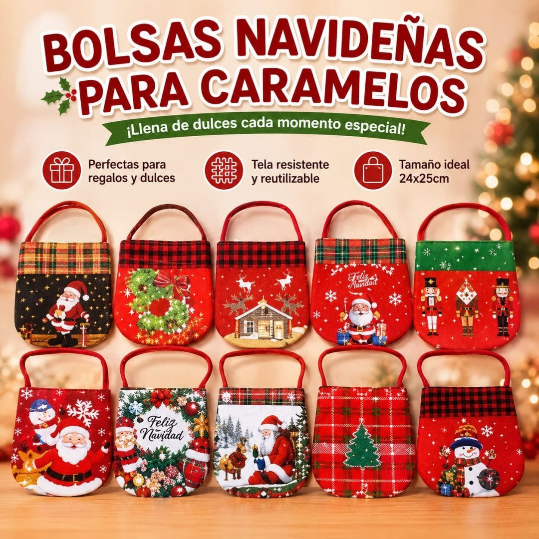 BOLSA TELA NAVIDENA 24*25CM JM67372-39
