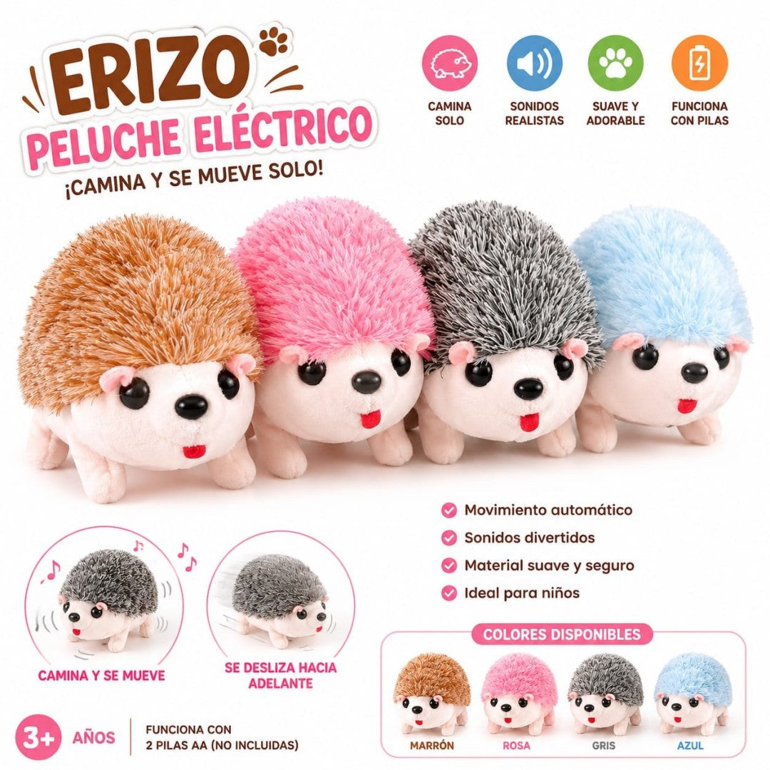 ERIZO DE PELUCHE CAMINADOR