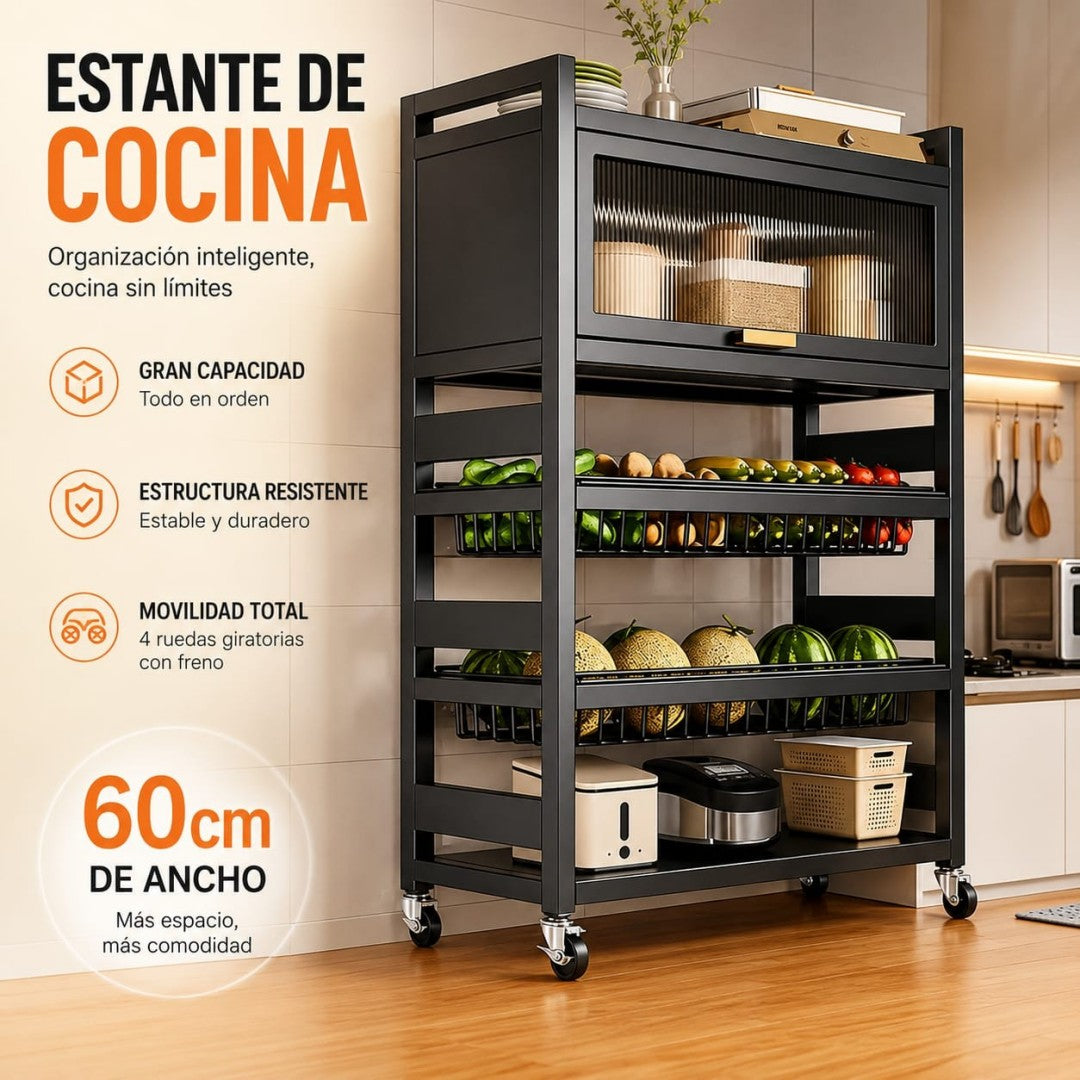 ORGANIZADOR CARRITO CON TAPA 4 NIVER