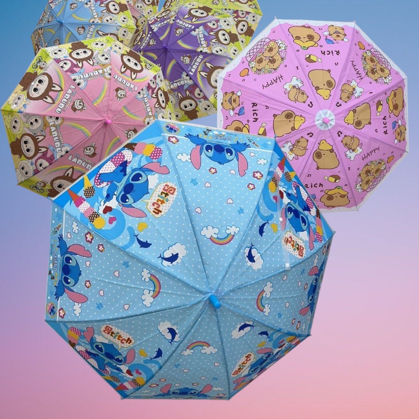 SOMBRILLA PLEGABLE STITCH CAPIBARA