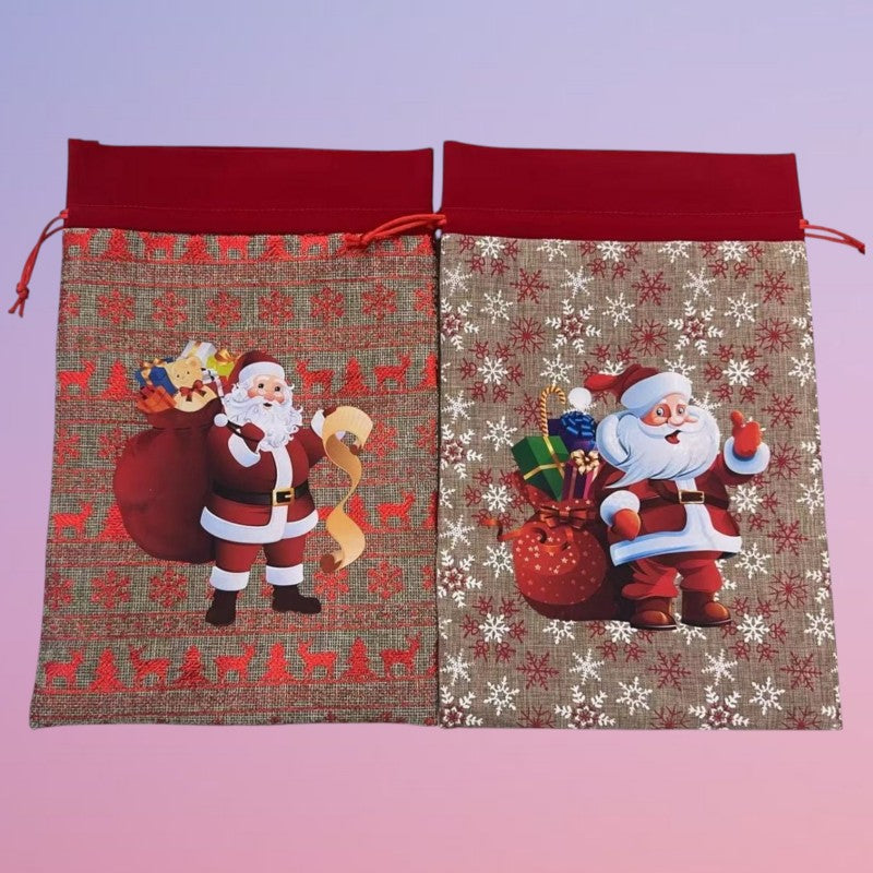 BOLSA TELA NAVIDAD COLACHO 20*30