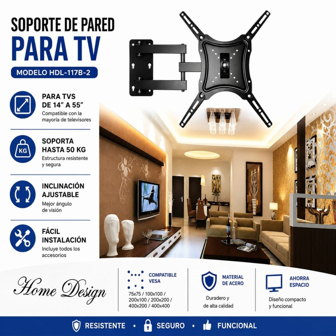 SOPORTE DE PARED PARA TV 117B-2