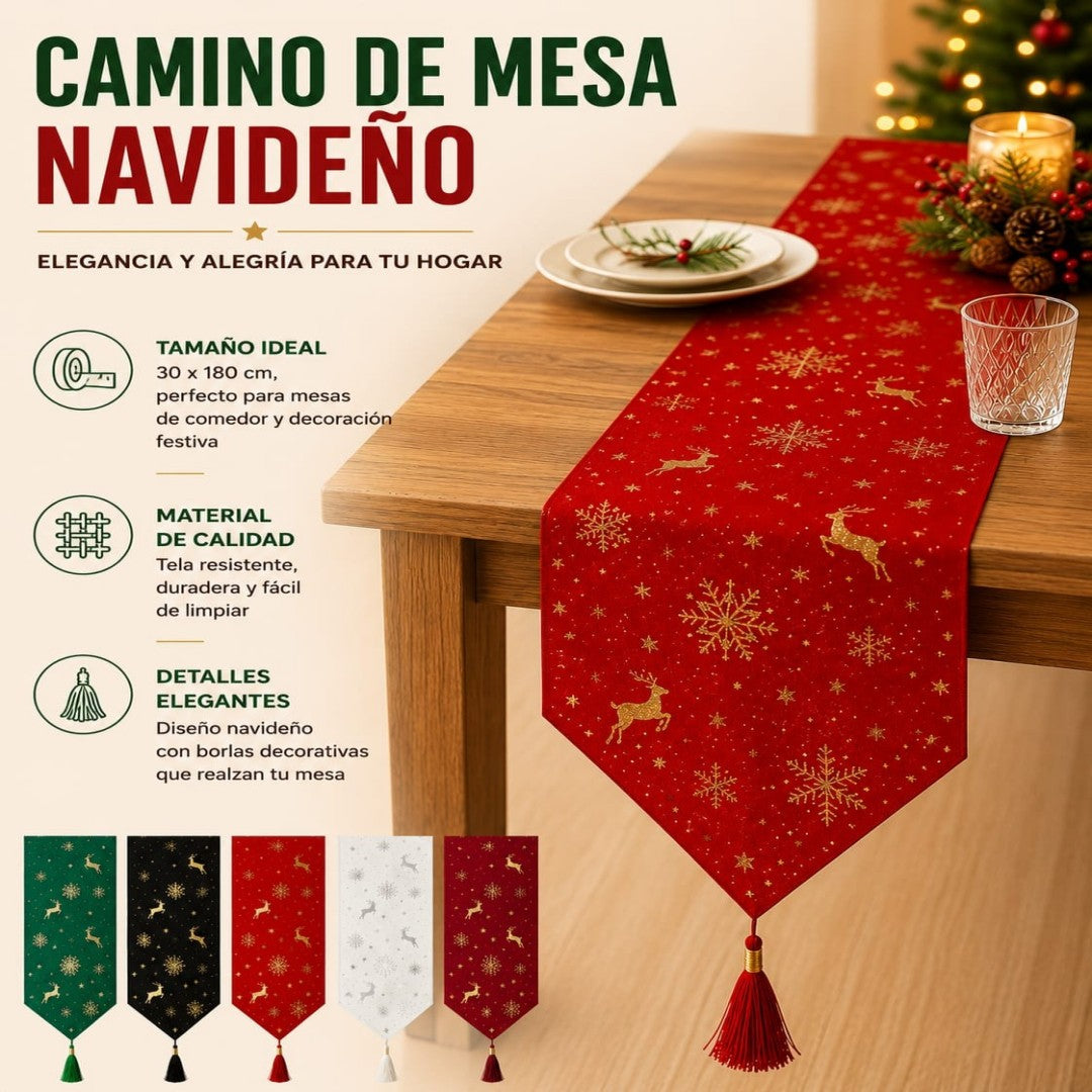 CAMINO MESA NAVIDAD 30*180CM