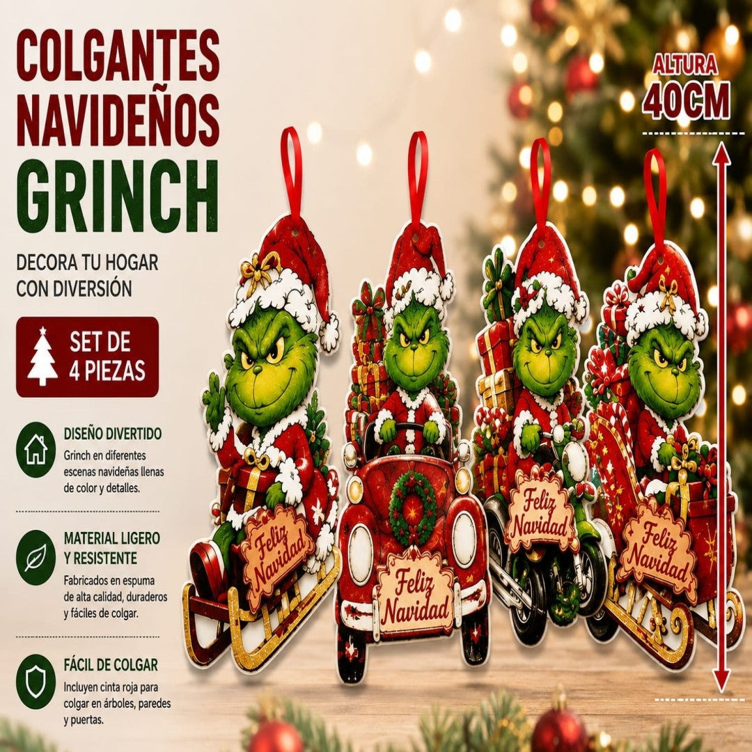 POSTER COLGANTE GRINCH GDE NANIDENO FOAMY 40CM