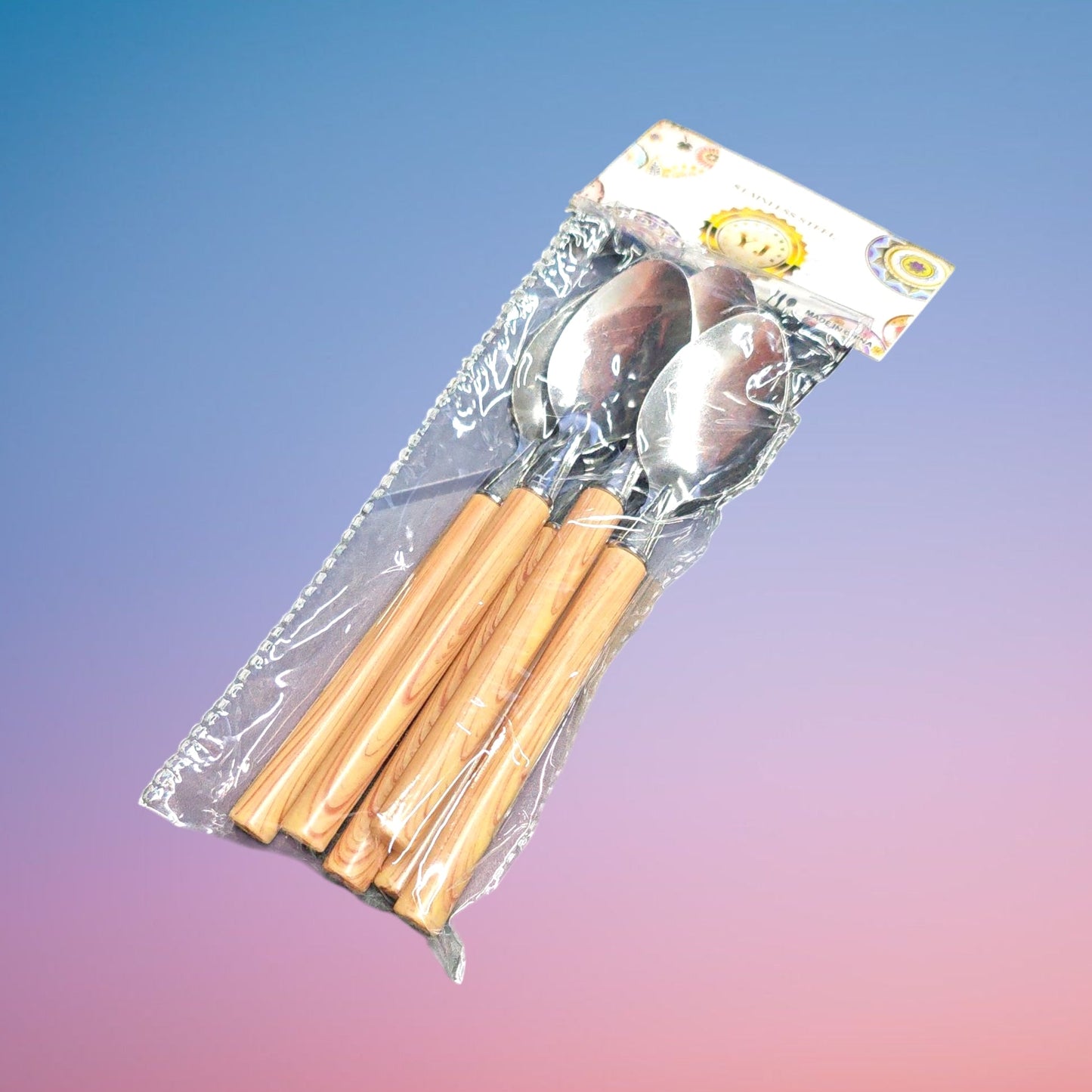 CUCHARA PEQ MAGO COLOR MADERA 6PCS