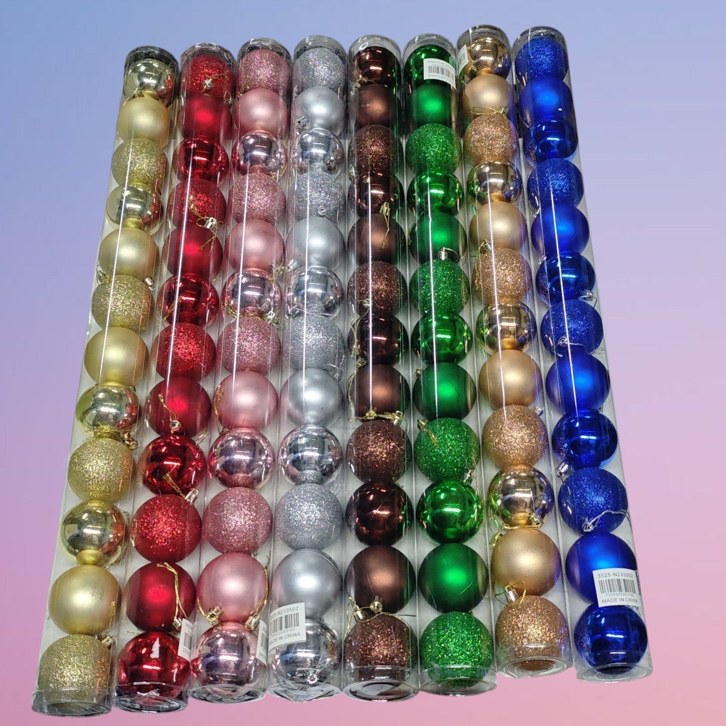 BOLA NAVIDAD 6CM TUBO 12PCS