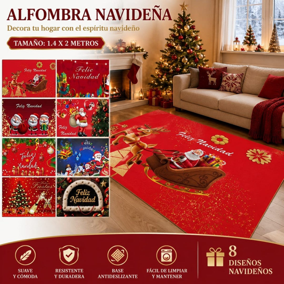 ALFOMBRA NAVIDAD 1.4*2M AB
