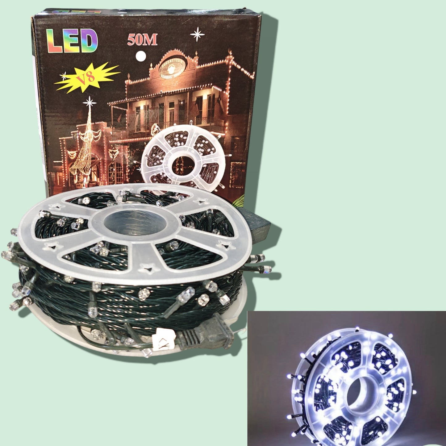 LUZ LED 50M 240L BLANCO ROLLO