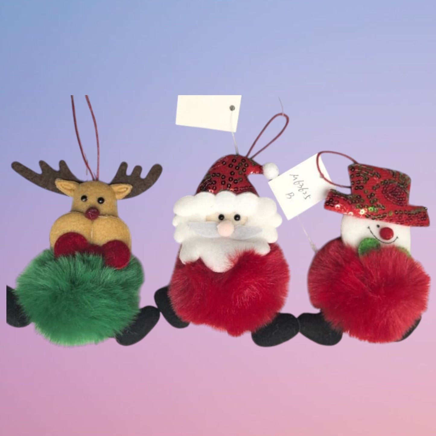 ADORNO NAVIDAD GUINDAR PELUDA 11CM