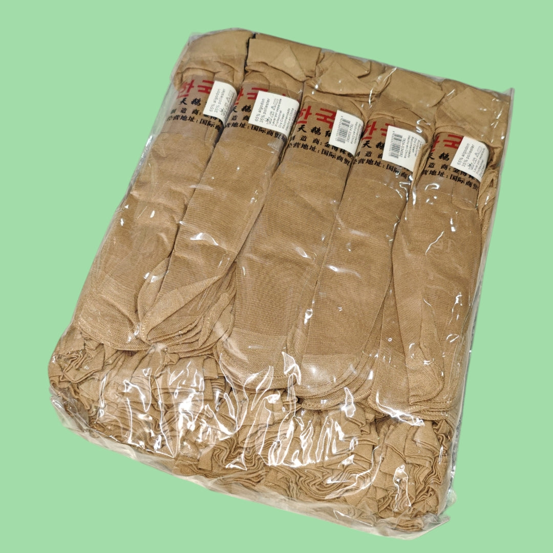 MEDIA PANTI CORTA PAQUETE 100PAR PIEL