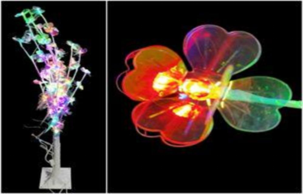 ARBOL C/LUZ COLOR 60L LETEJUELA