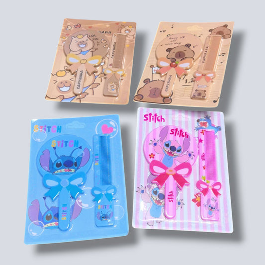 ESPEJO MAQUILLAJE+CEPILLO PERSONAJE 00123