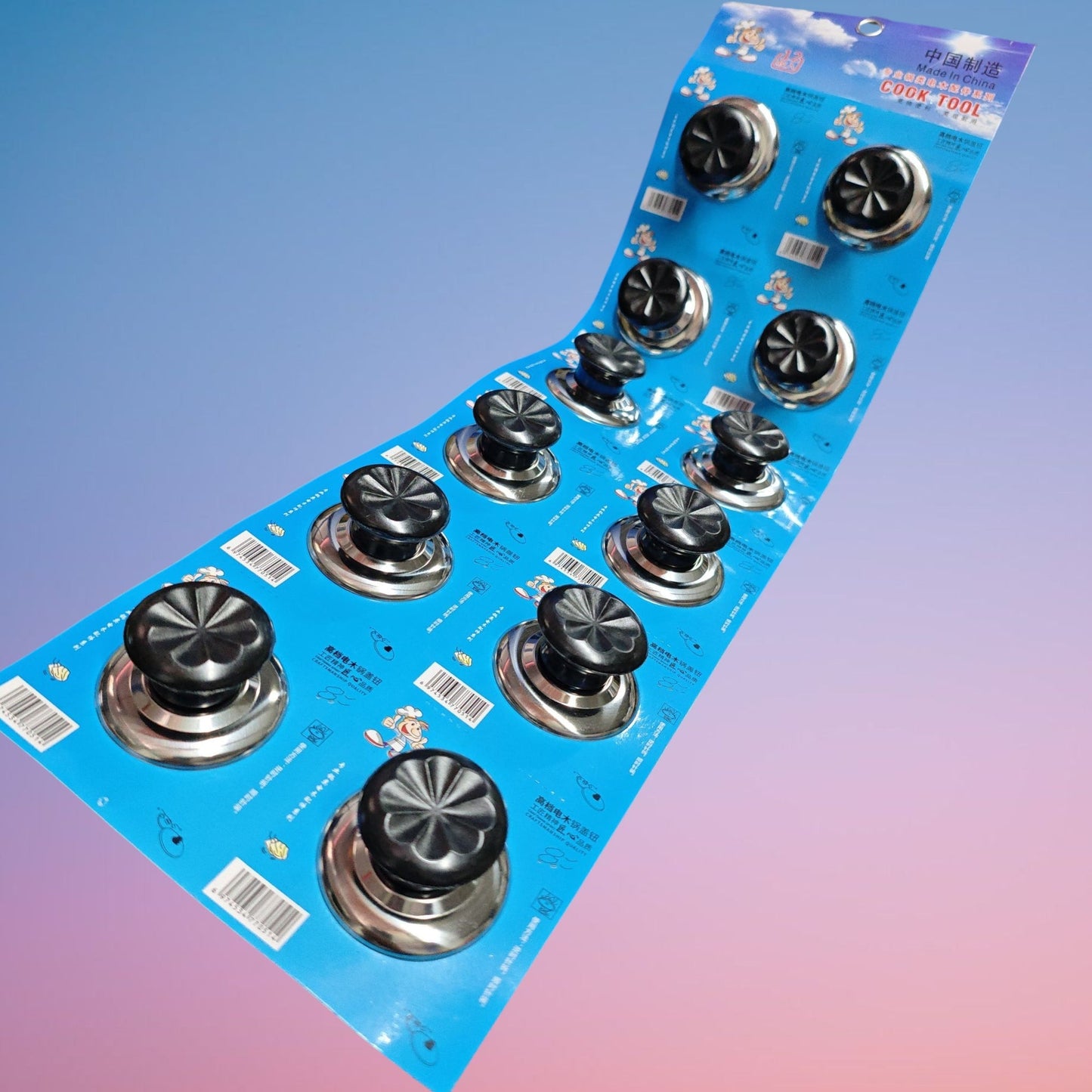 AGARRADERO ACERO P/TAPA OLLA FLOR