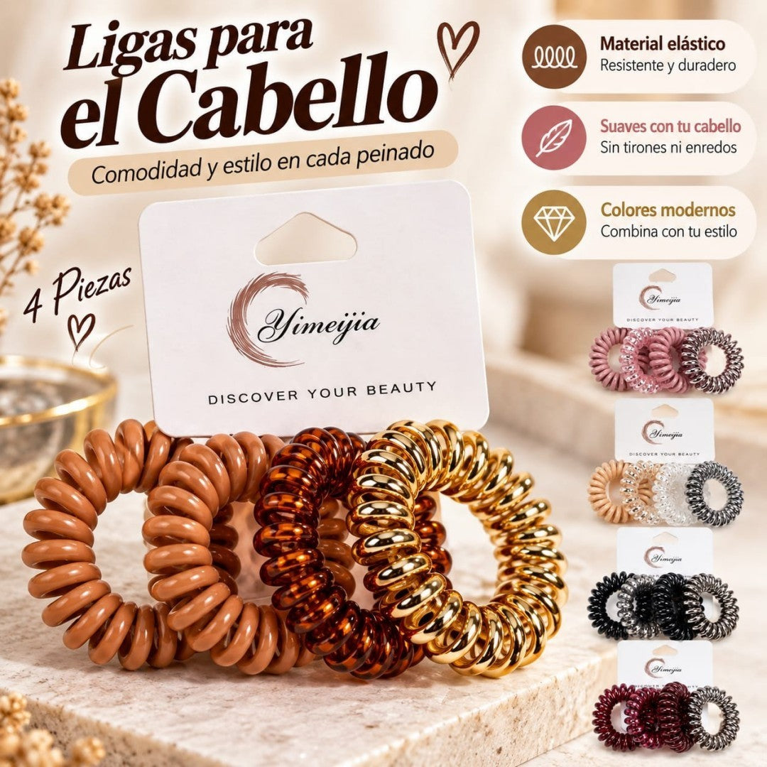 COLA LIGAS RESORTE P\ CABELLO 4PCS GALVANIZADA