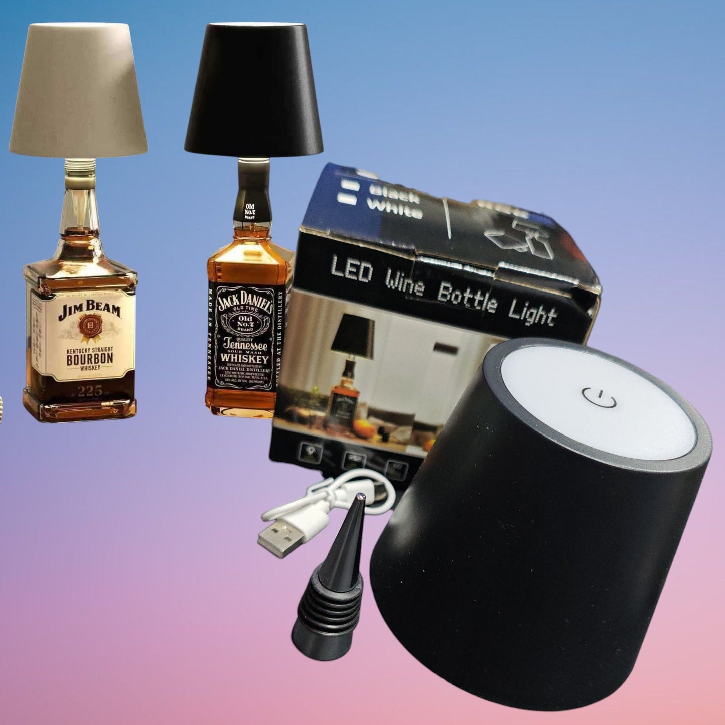 LAMPARA SOMBRA BOTELLA LICOR