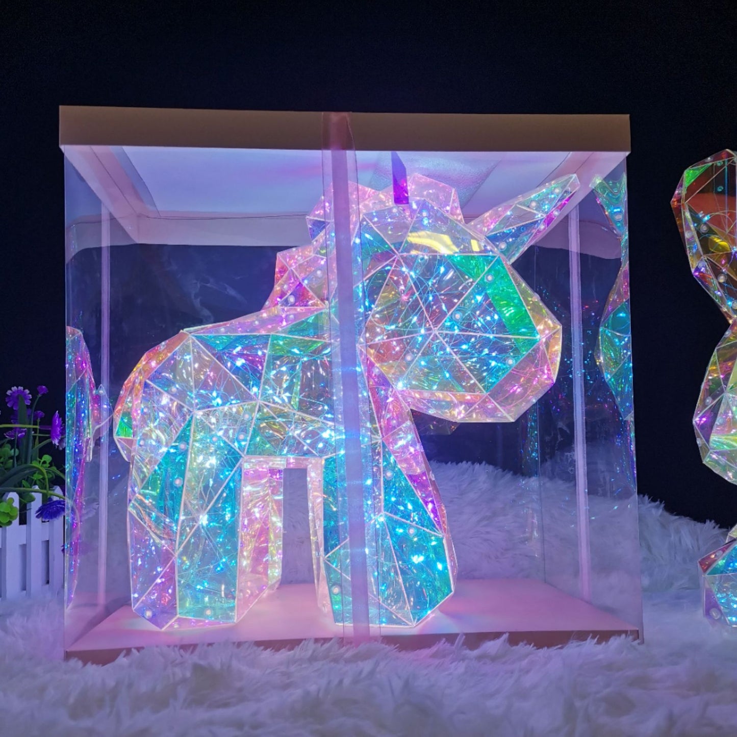 LAMPARA UNICORNIO PEQ TRANSPARENTE