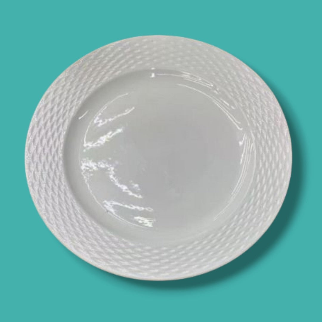 PLATO CERAMICA BLANCA 10.5PULG B