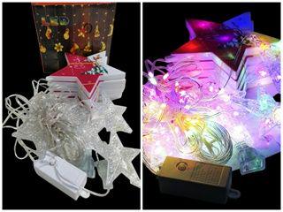 LUZ GUIRNALDAS ESTRELLA 10L COLOR Y CALIDO