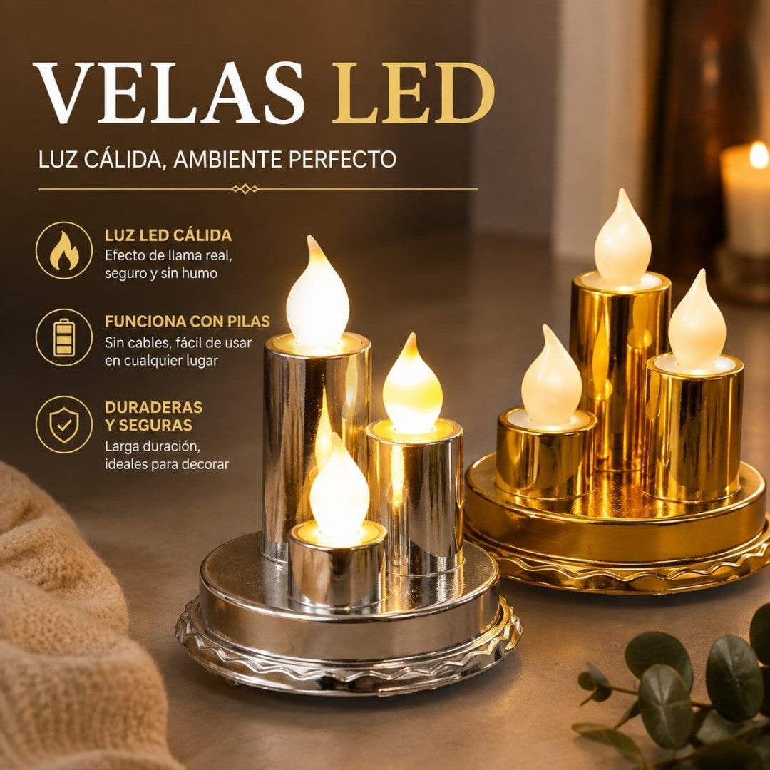 LAMPARA LED 3 CANDELA