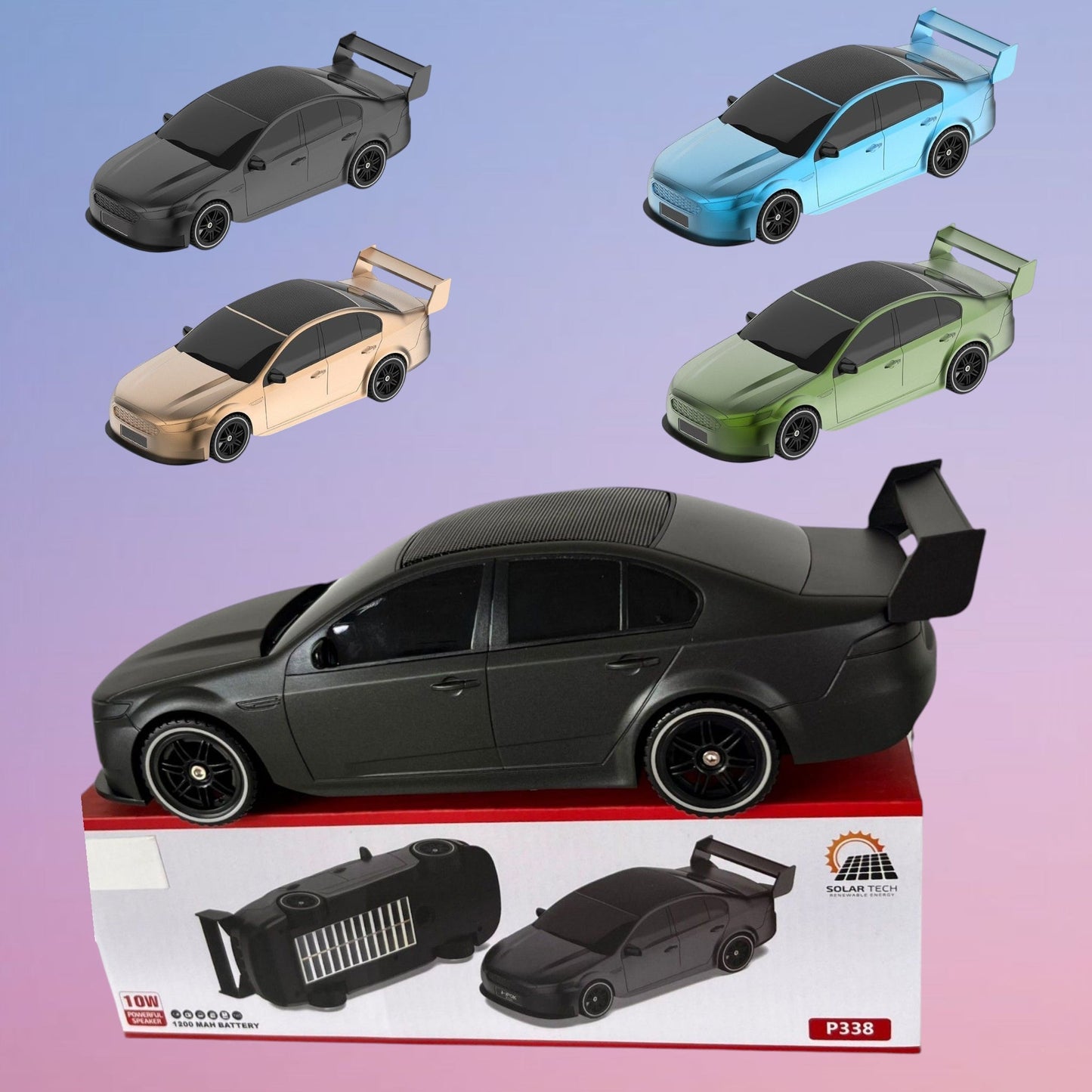 PARLANTE FORMA CARRO SOLAR P338