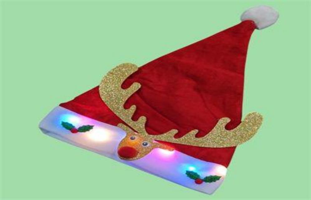 GORRO NAVIDAD LUZ CACHO VENADO