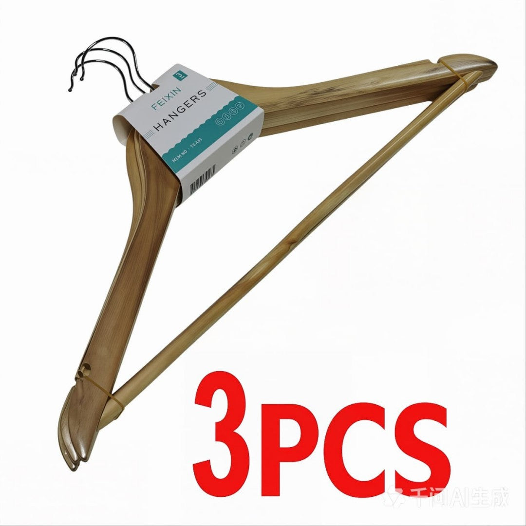 GANCHO ROPA MADERA 3PCS P662