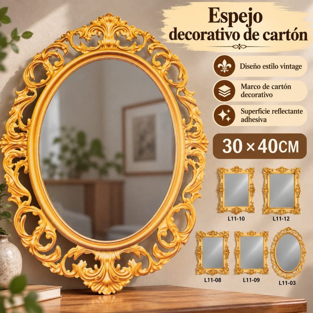 ESPEJO DORADO 30*40CM