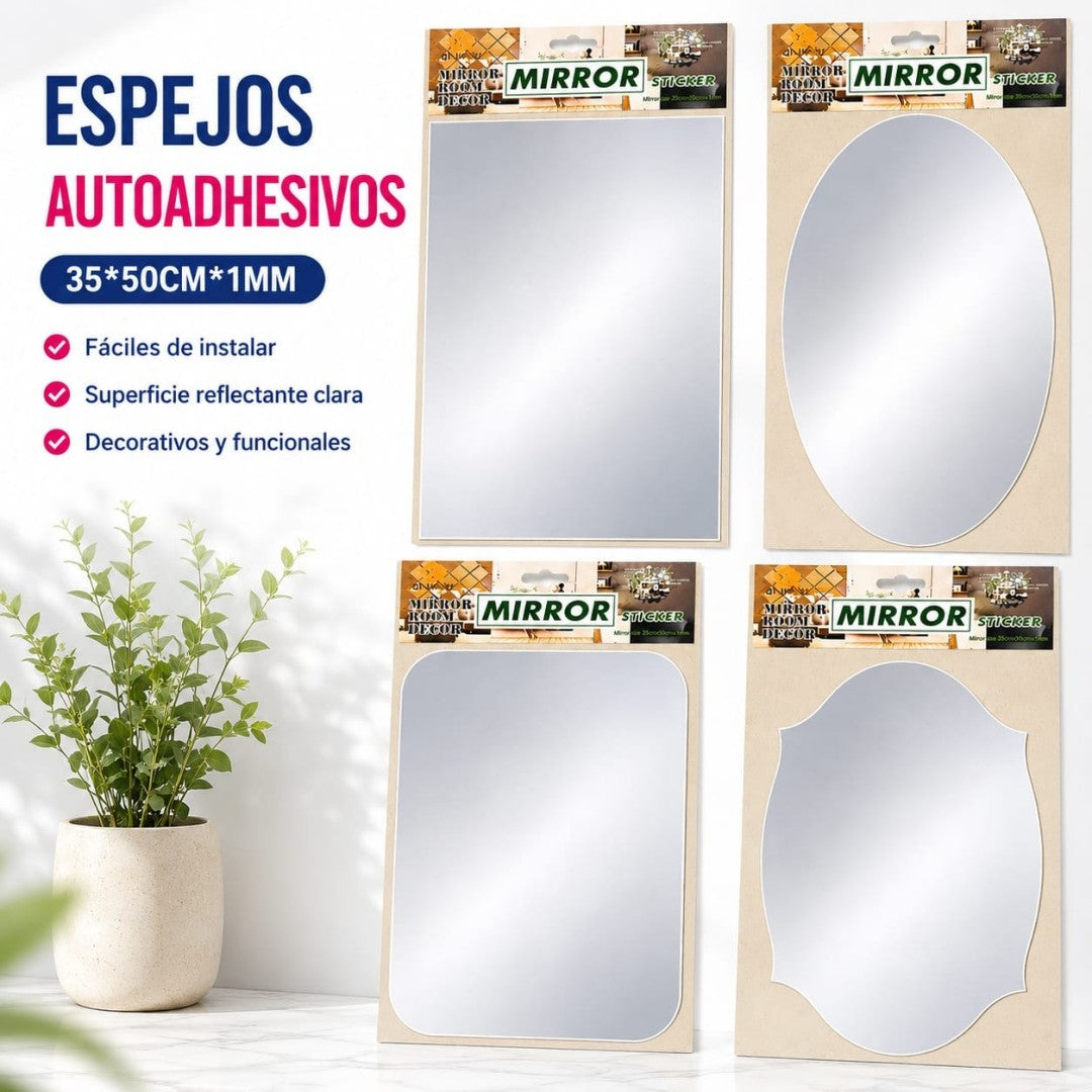 ESPEJO ADHESIVO DE PARED 35*50CM*1MM