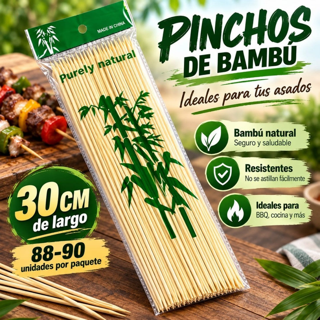 PINCHO BAMBU DELGADA 30CM 90PCS B