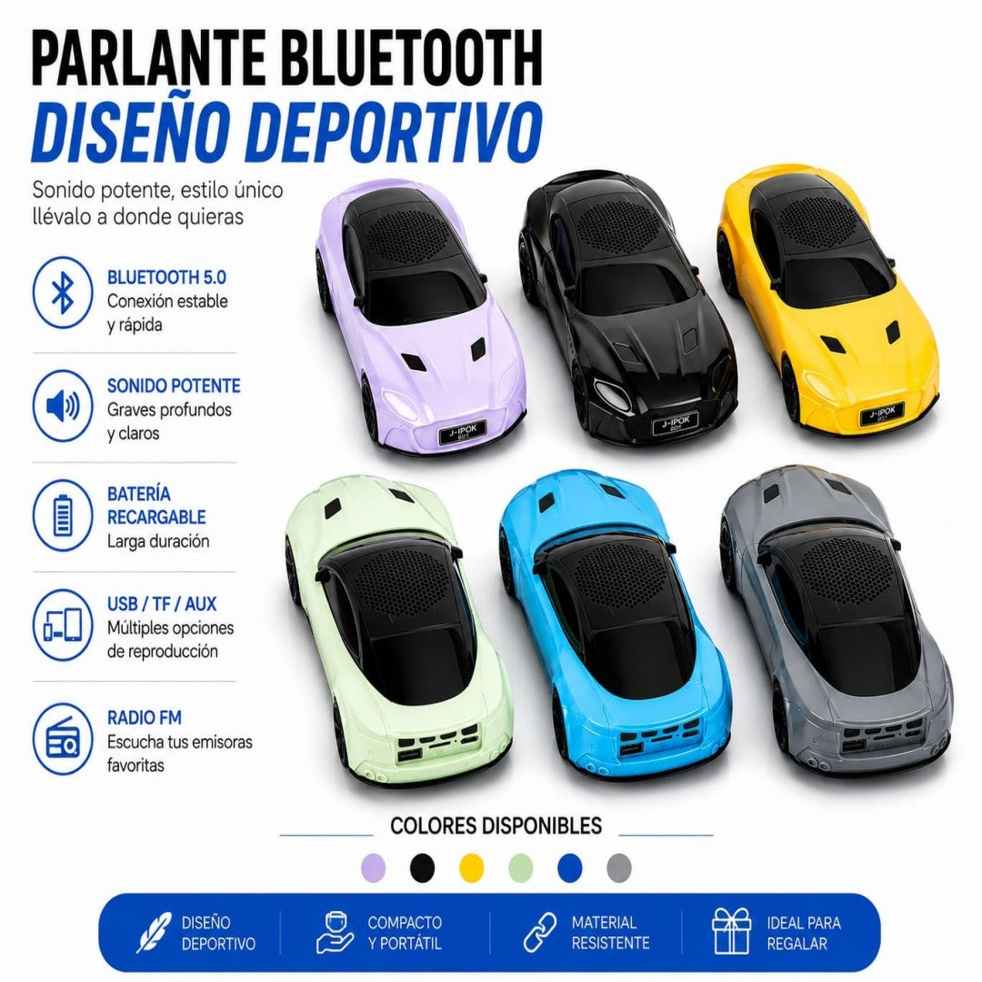 PARLANTE BLUETOOTH TIPO CARRO P331