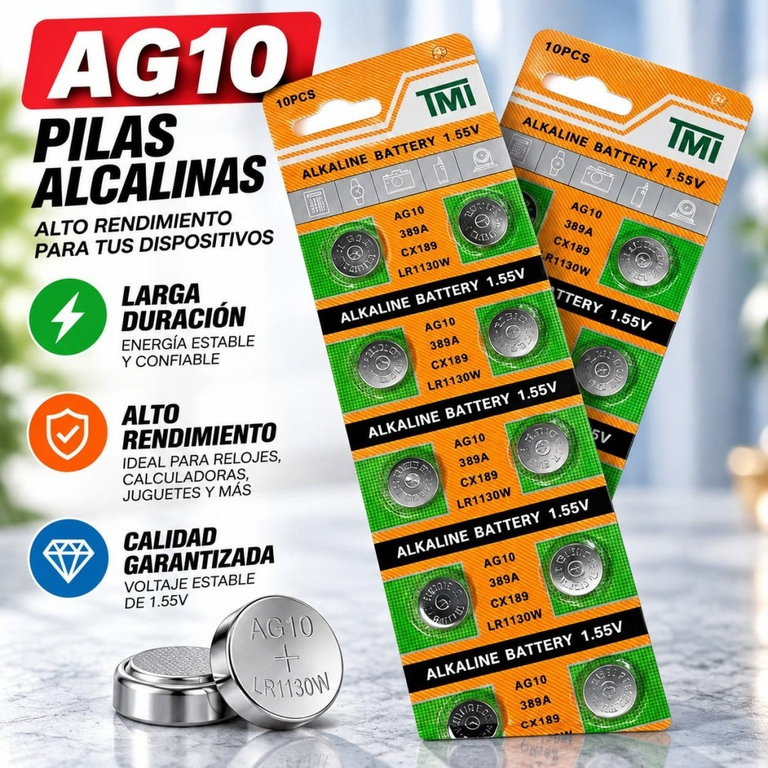 BATERIA RELOJ AG10 10PCS