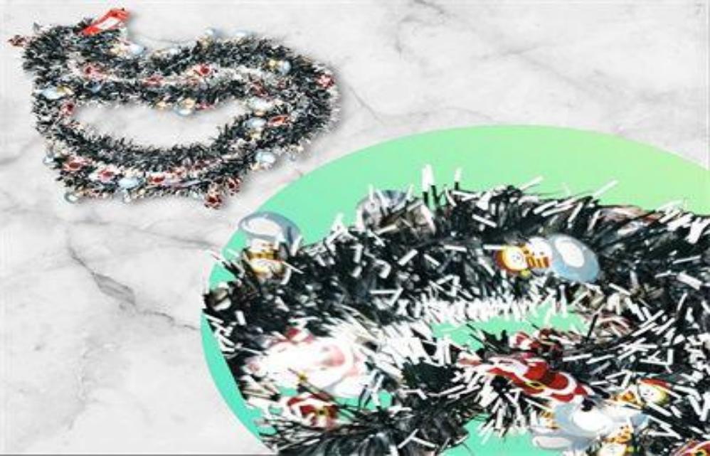 GUIRNALDA VERDE C/COLACHO 9CM