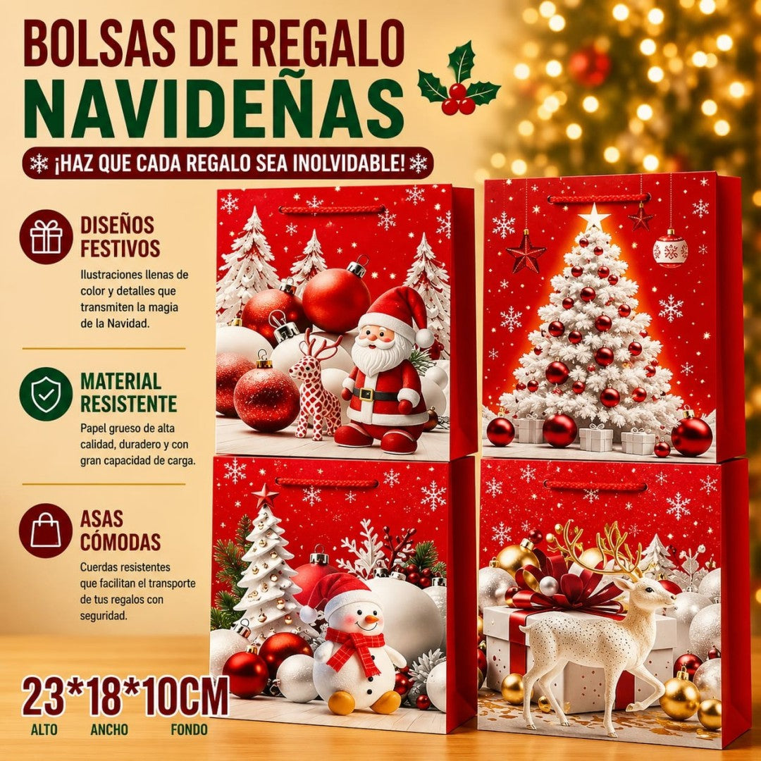BOLSA REGALO NAVID S 23*18CM 7271