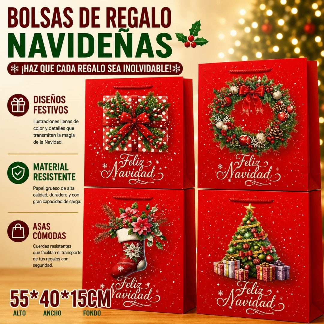 BOLSA REGALO NAVID XL 40*55CM 7239