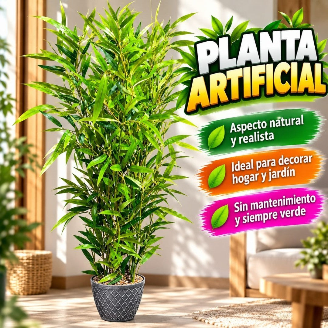 PLANTA ARTIFICIAL EN MACETA BAMBU