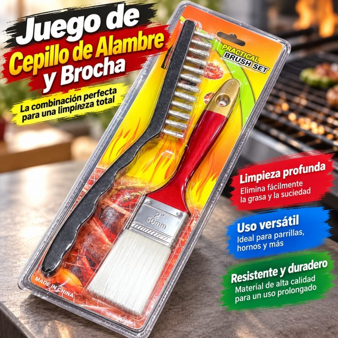 PROCHA+CEPILLO PARA PARRILLA