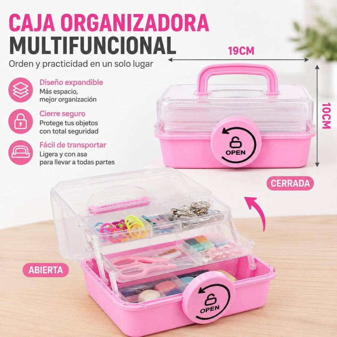 CAJA ORGANIZADORA 3NIVER 19*10CM