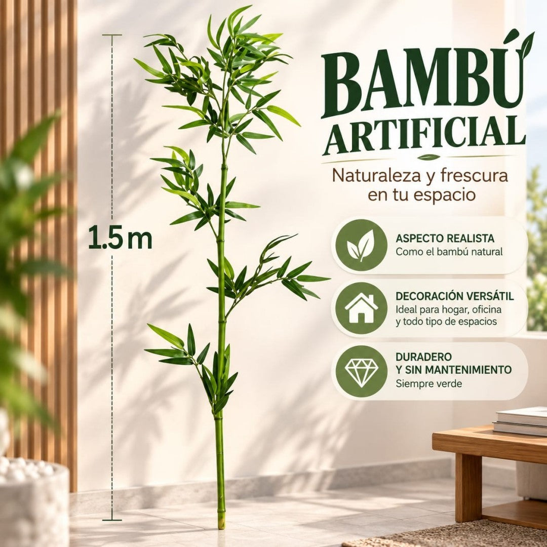BAMBU VERDE DECORATIVO 1.5M